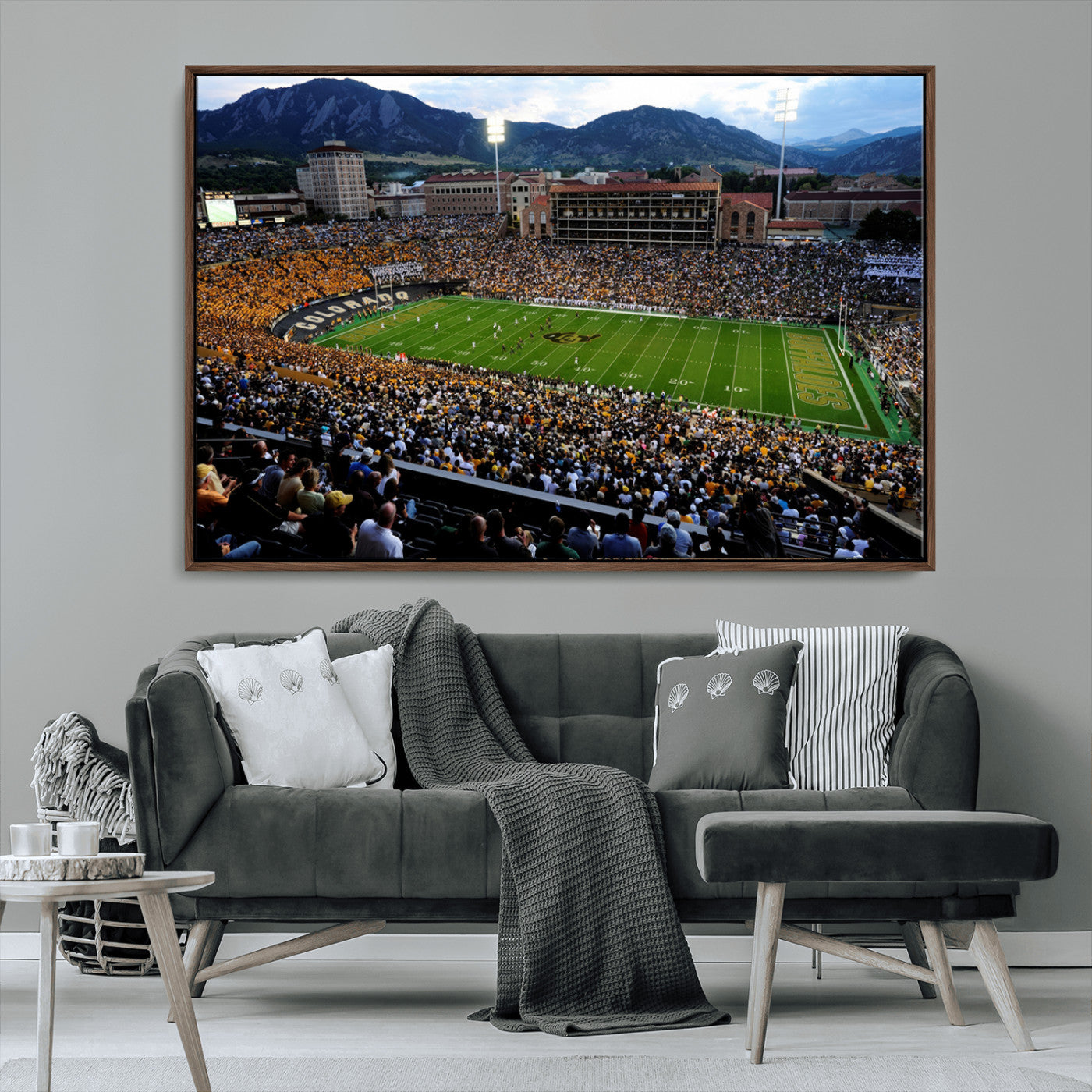 MGV-FC-36X24 - Colorado Buffaloes Canvas Print - Boulder Folsom Field Stadium Wall Art Canvas Print, Football Print