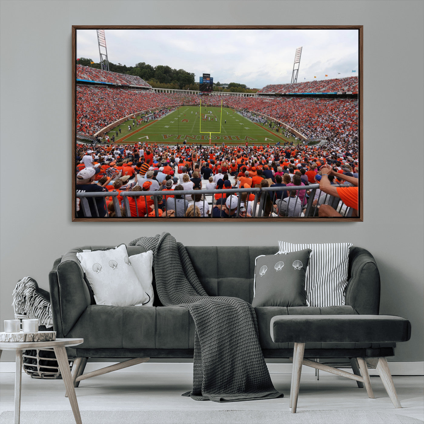 MGV-FC-36X24 - Virginia Cavaliers Football Team Print - Charlottesville Scott Stadium Print Wall Art Canvas