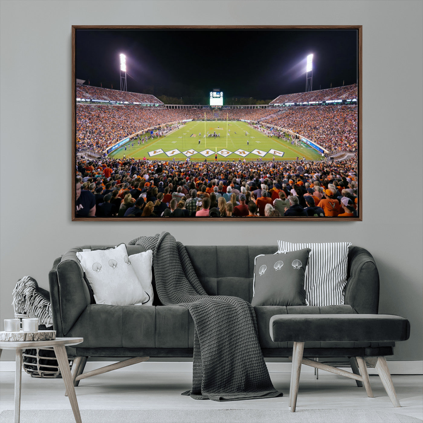 MGV-FC-36X24 - Virginia Cavaliers Football Team Print - Charlottesville Scott Stadium Wall Art Canvas Print