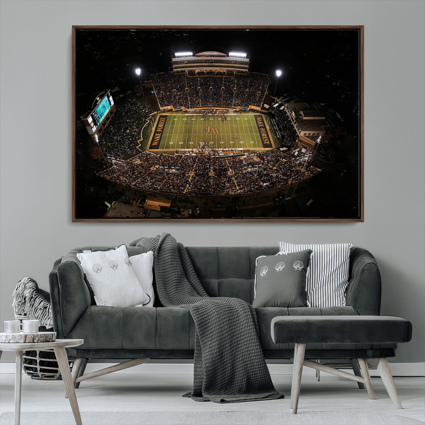 MGV-FC-36X24 - Wake Forest University Demon Deacons Canvas Printi, Football Team Print - Winston-Salem Allegacy