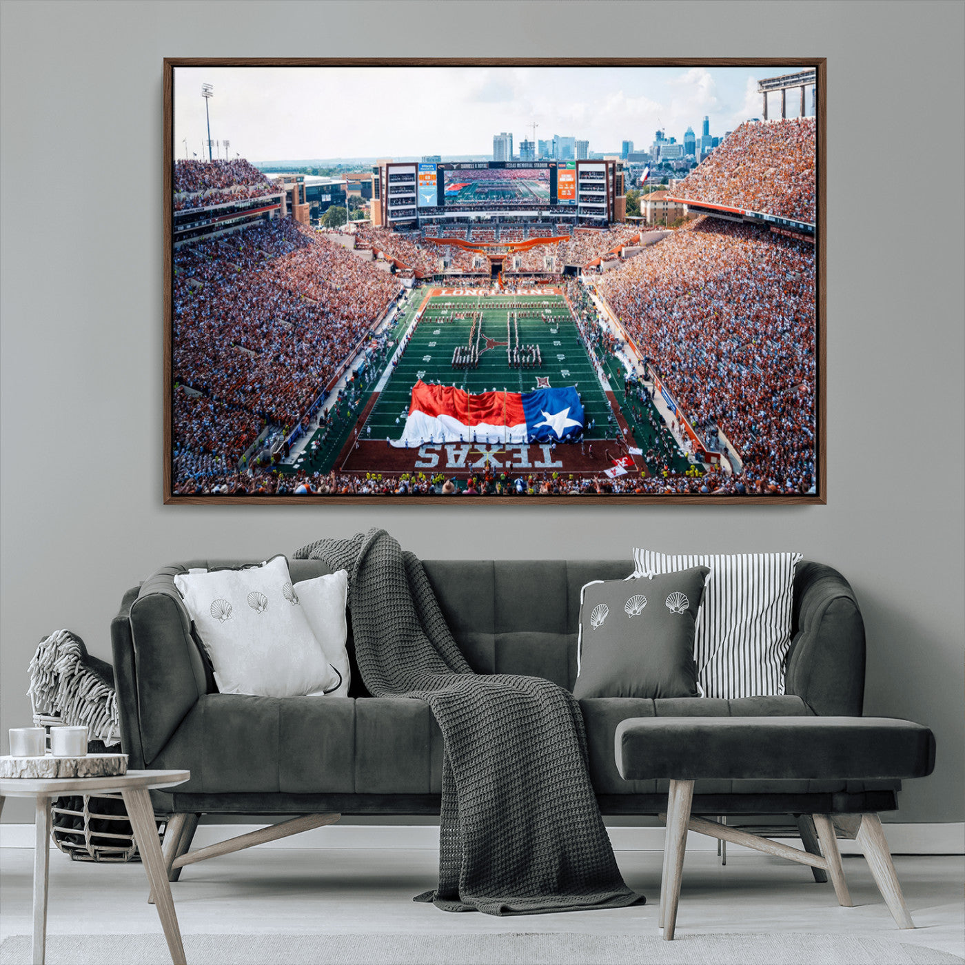 MGV-FC-36X24 - University of Texas Longhorns Football Team Canvas Print - Austin Darrell K Royal-Texas Memorial