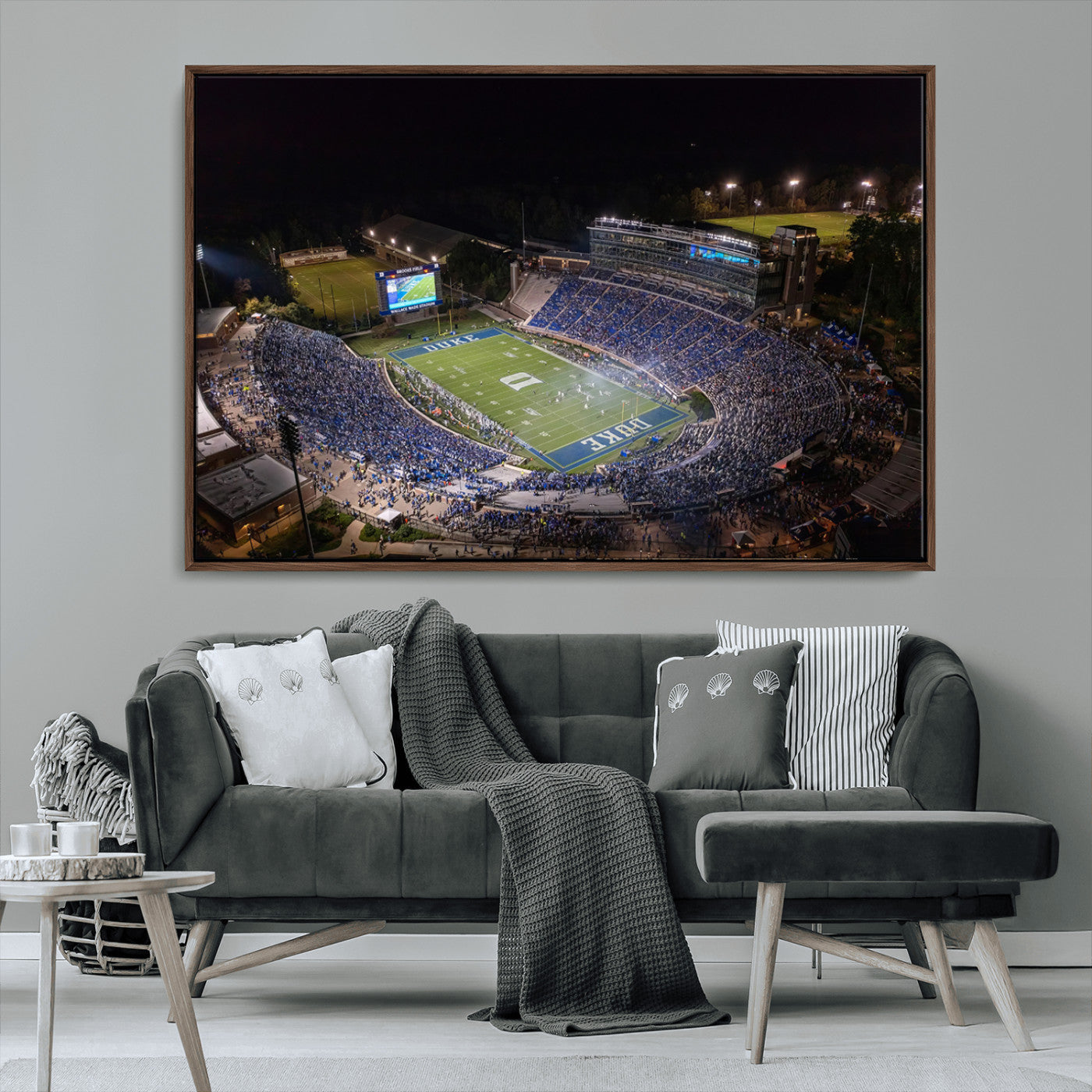 MGV-FC-36X24 - Duke University Blue Devils Football Print Canvas - Durham Wallace Wade Stadium Wall Art Canvas