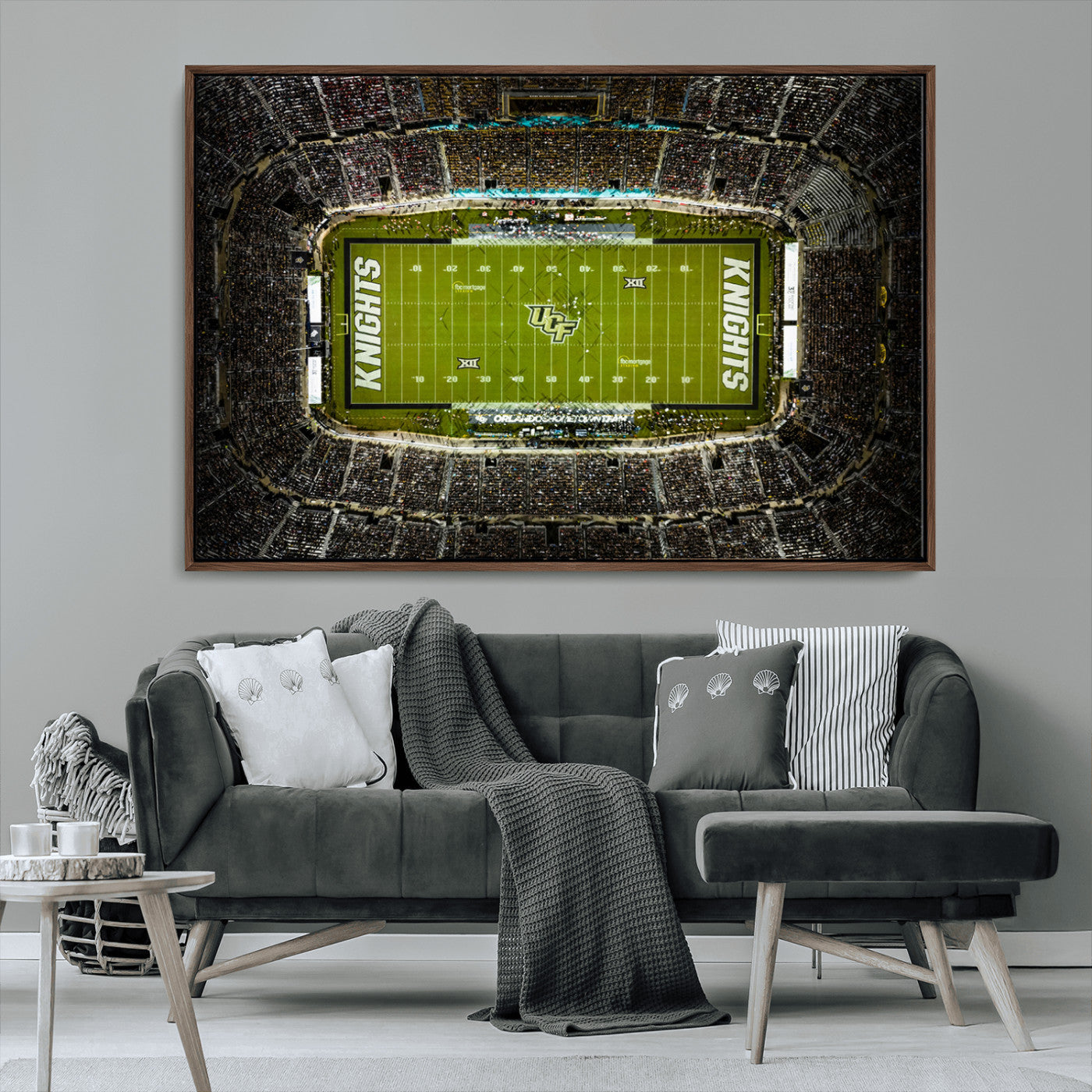 MGV-FC-36X24 - UCF Knights Football Team Print - Orlando FBC Mortgage Stadium Wall Art, UCF Knights Canvas Print