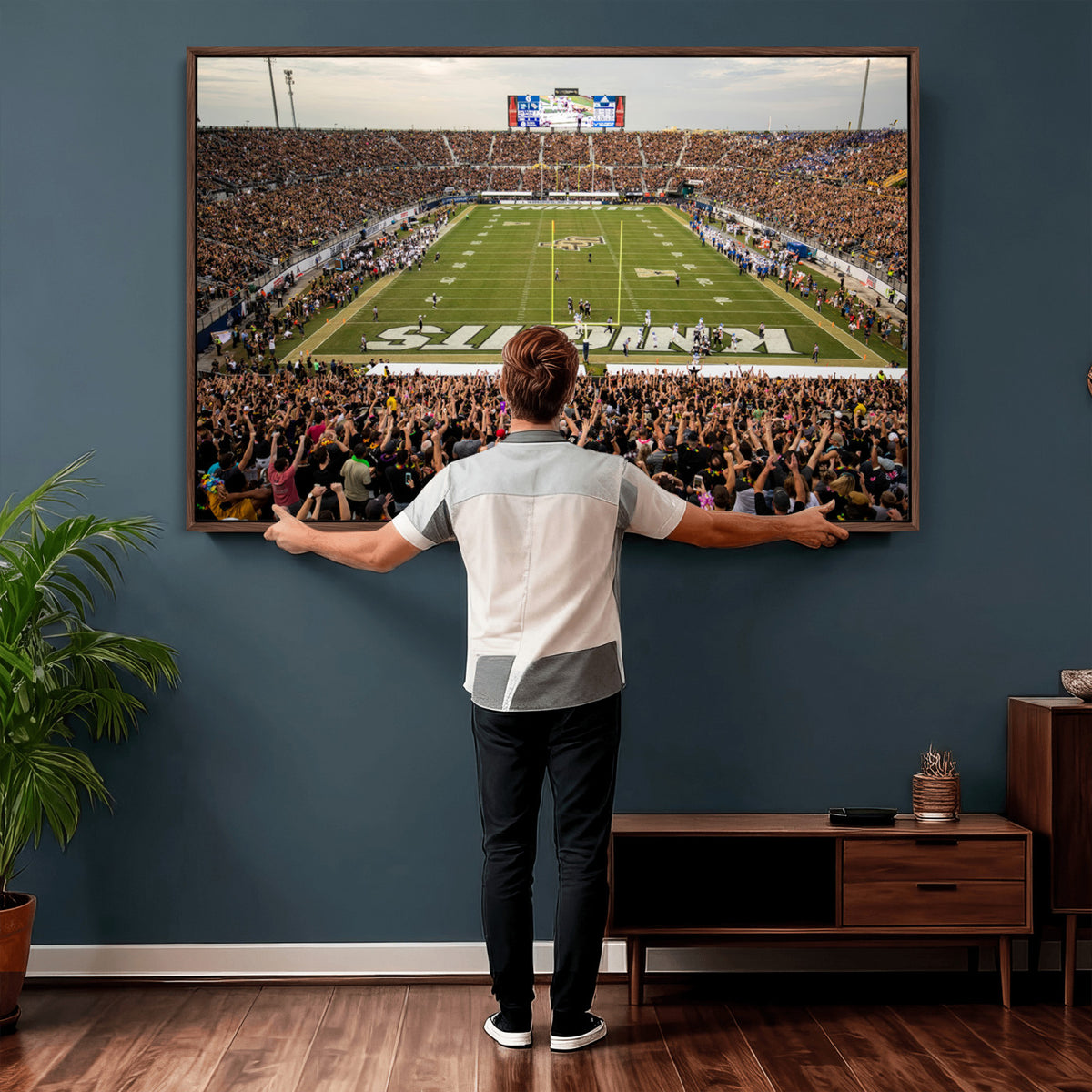 38659-MGV-CV-36X24 - UCF Knights Football Team Print - Orlando FBC Mortgage Stadium Canvas Print