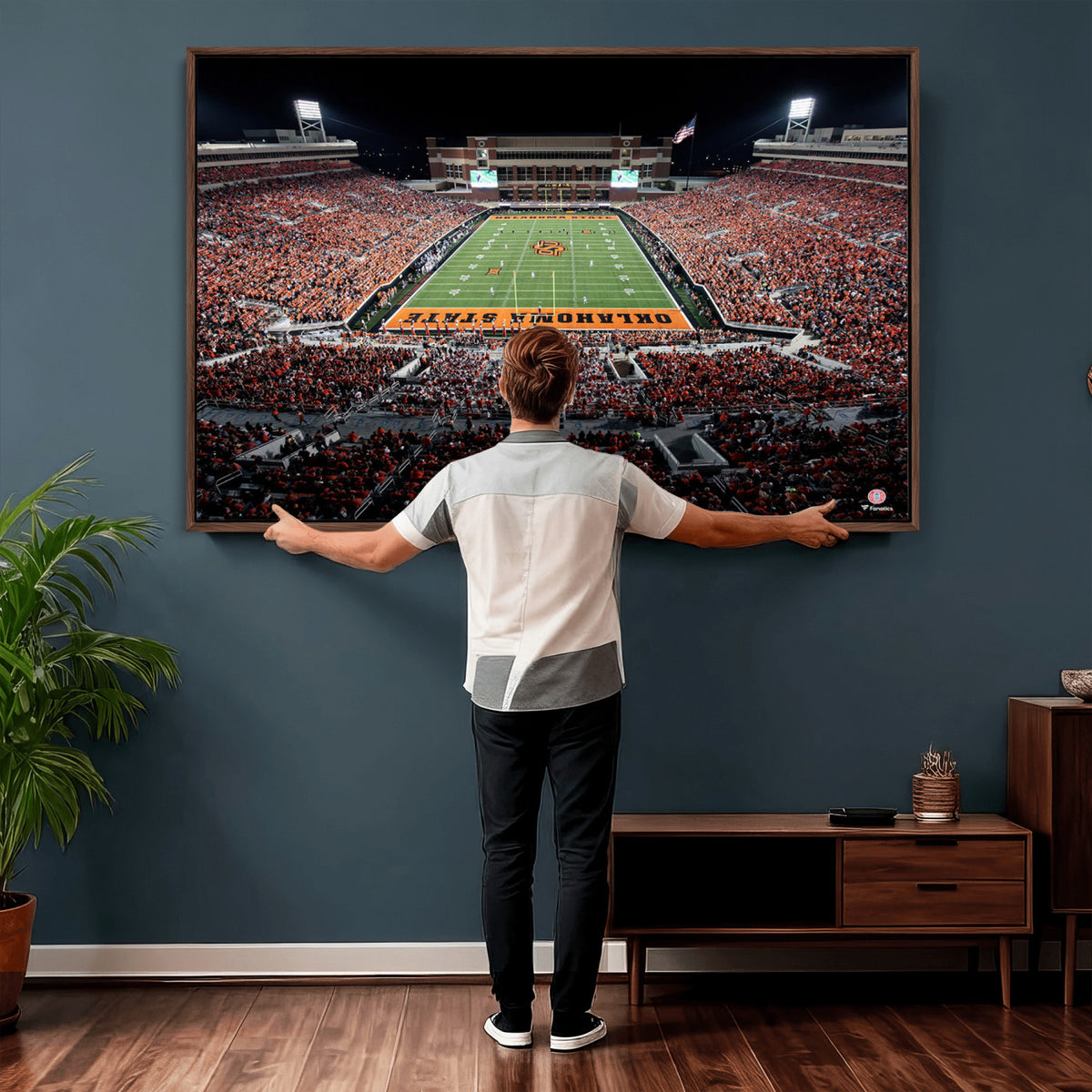 81675-MGV-CV-36X24 - Oklahoma State Cowboys Canvas Print, Football Team Print