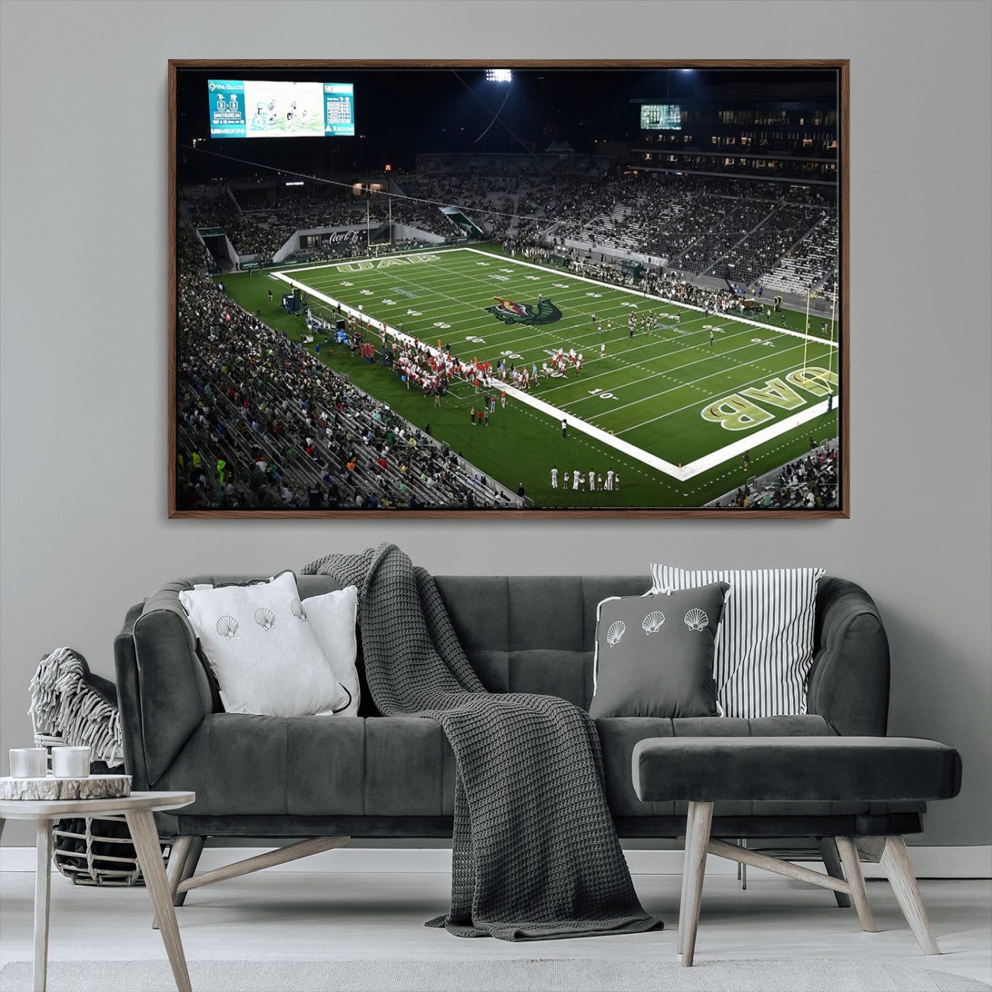 MGV-FC-36X24 - UAB Blazers Football Team Print - Birmingham Protective Stadium Wall Art Canvas Print