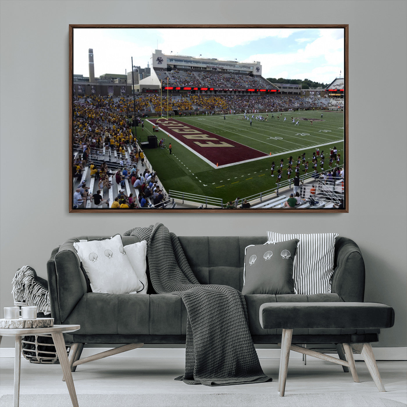 MGV-FC-36X24 - Boston College Eagles Football Team Print - Boston Alumni Stadium Wall Art Canvas Print