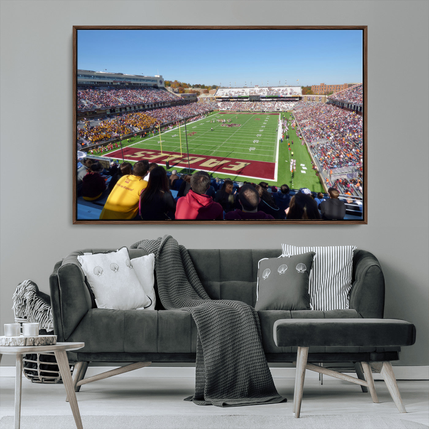 MGV-FC-36X24 - Boston College Eagles Football Team Print - Boston Alumni Stadium Wall Art Canvas Print