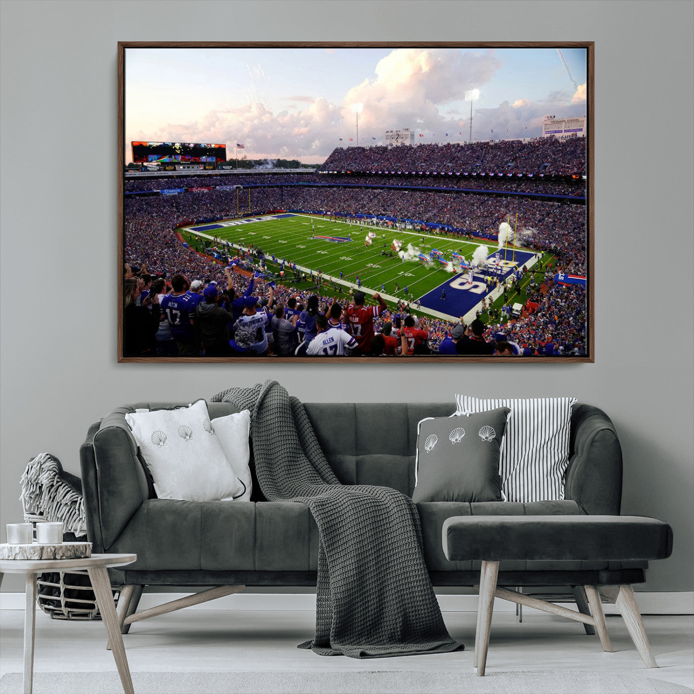 MGV-FC-36X24 - Buffalo Bills Football Team Print - Buffalo Highmark Stadium Wall Art Canvas Print