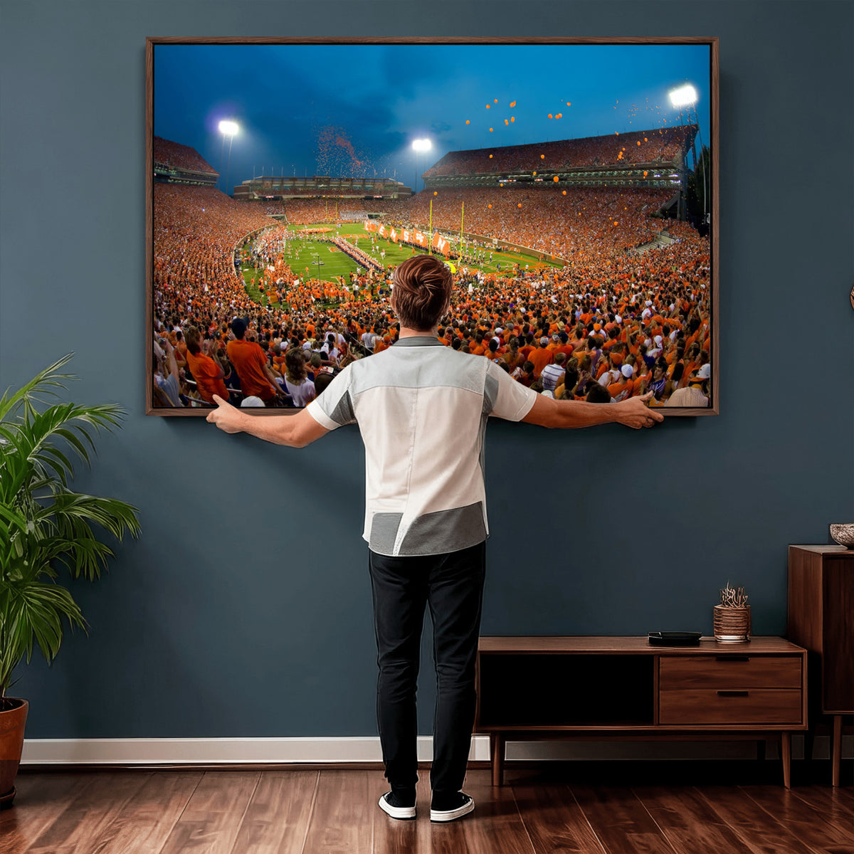 26196-MGV-CV-36X24 - Clemson University Tigers Football Team Print, Clemson