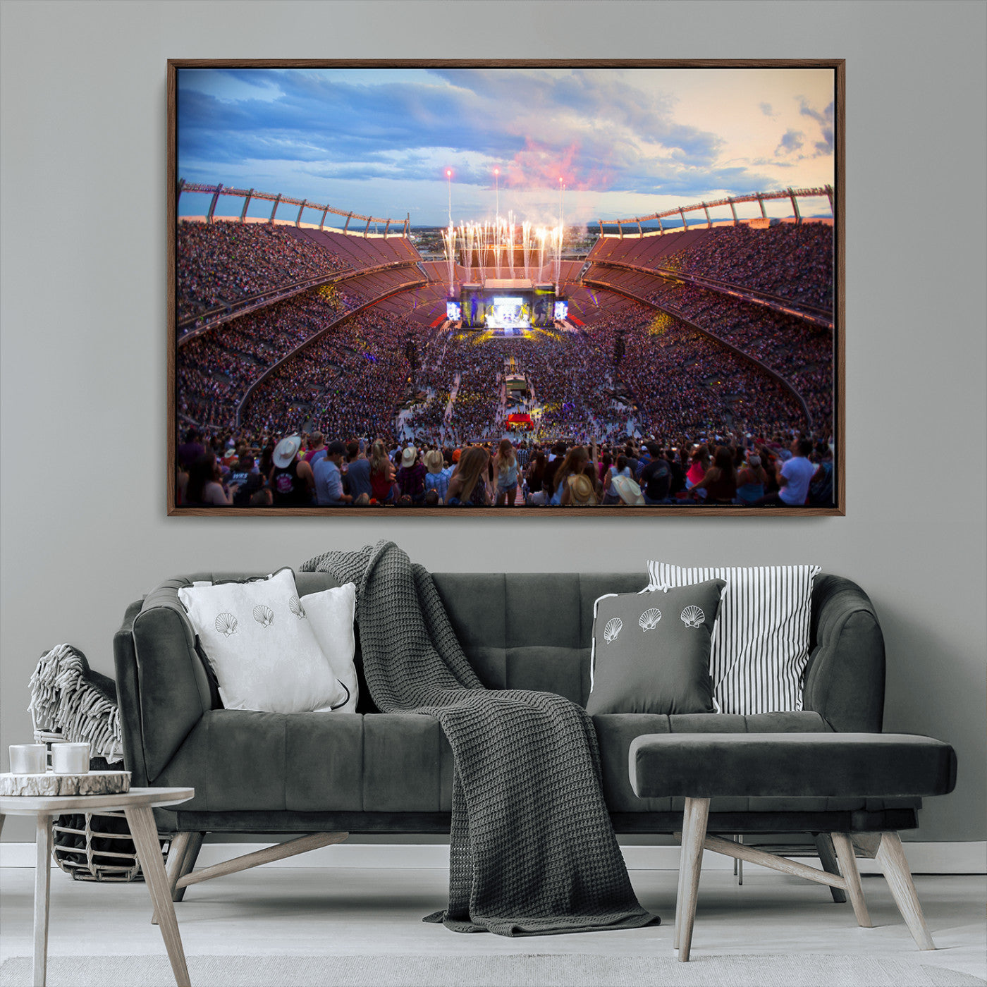 MGV-FC-36X24 - Denver Broncos Football Team Print Canvas- Empower Field at Mile High Stadium Wall Art Canvas Print
