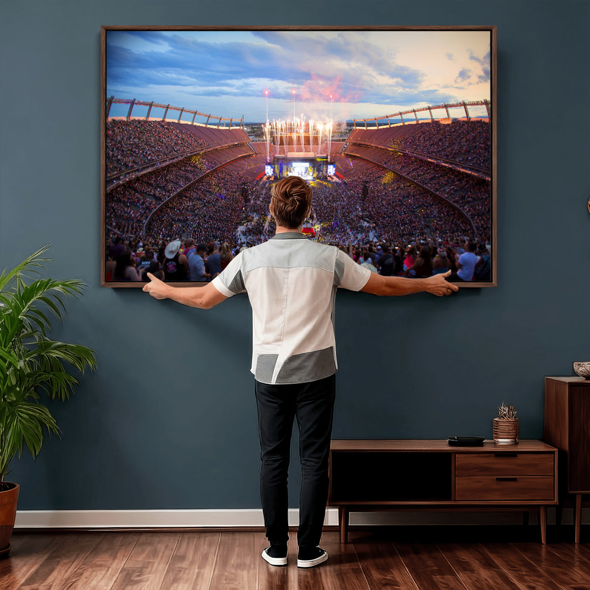 24689-MGV-CV-36X24 - Denver Broncos Football Team Print Canvas, Empower Field