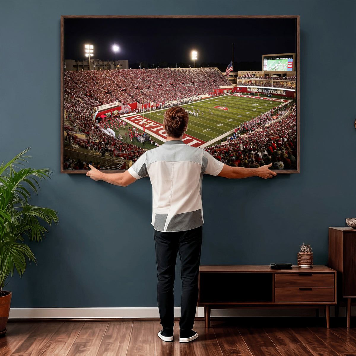 82748-MGV-CV-36X24 - Indiana University Hoosiers Football Team Print Canvas
