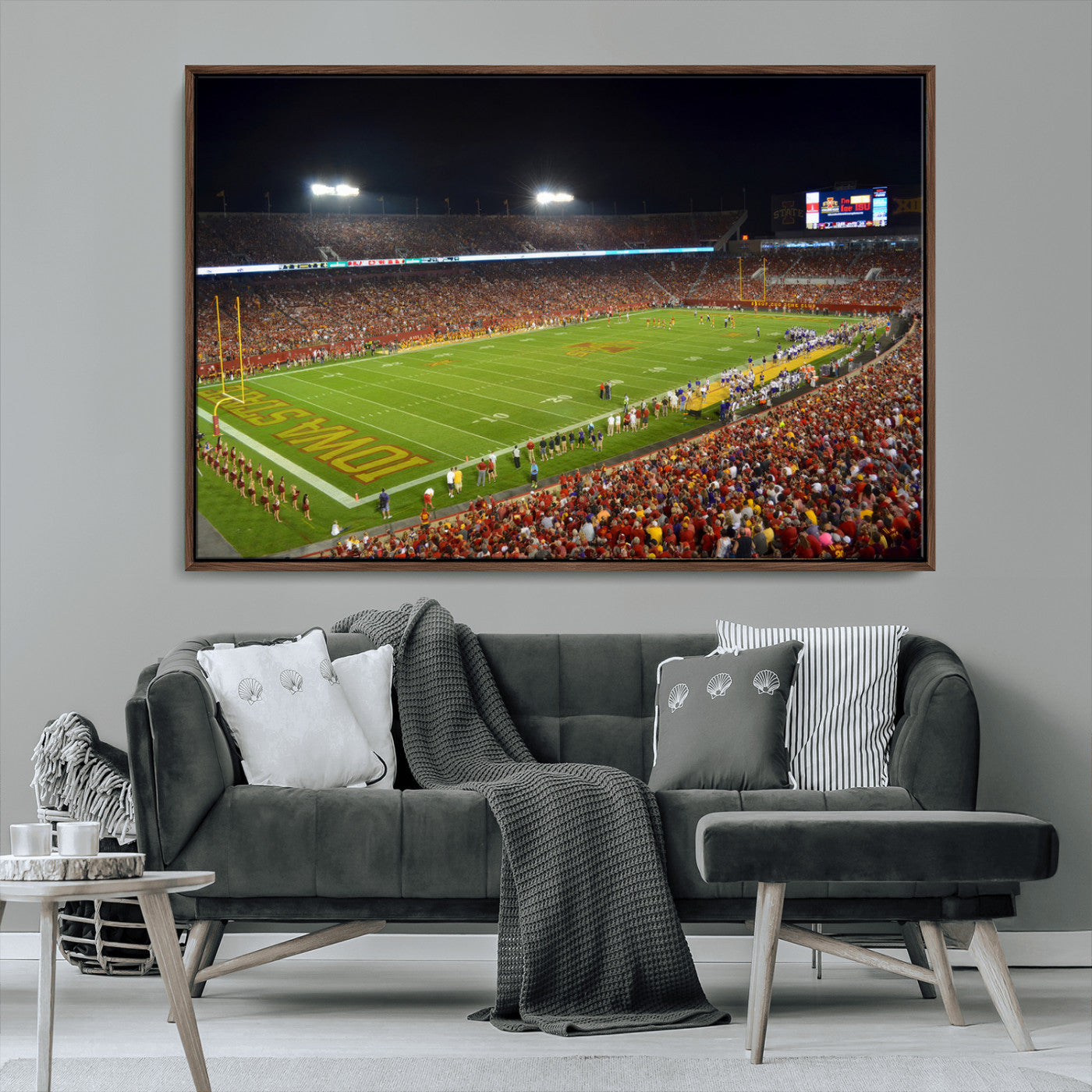 MGV-FC-36X24 - Iowa State University Cyclones Football Team Print - Ames Jack Trice Stadium Canvas Print