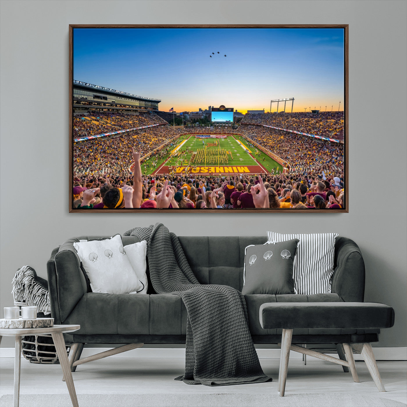 MGV-FC-36X24 - University of Minnesota Golden Gophers Art Print, Football Team Print - Minneapolis Huntington Bank