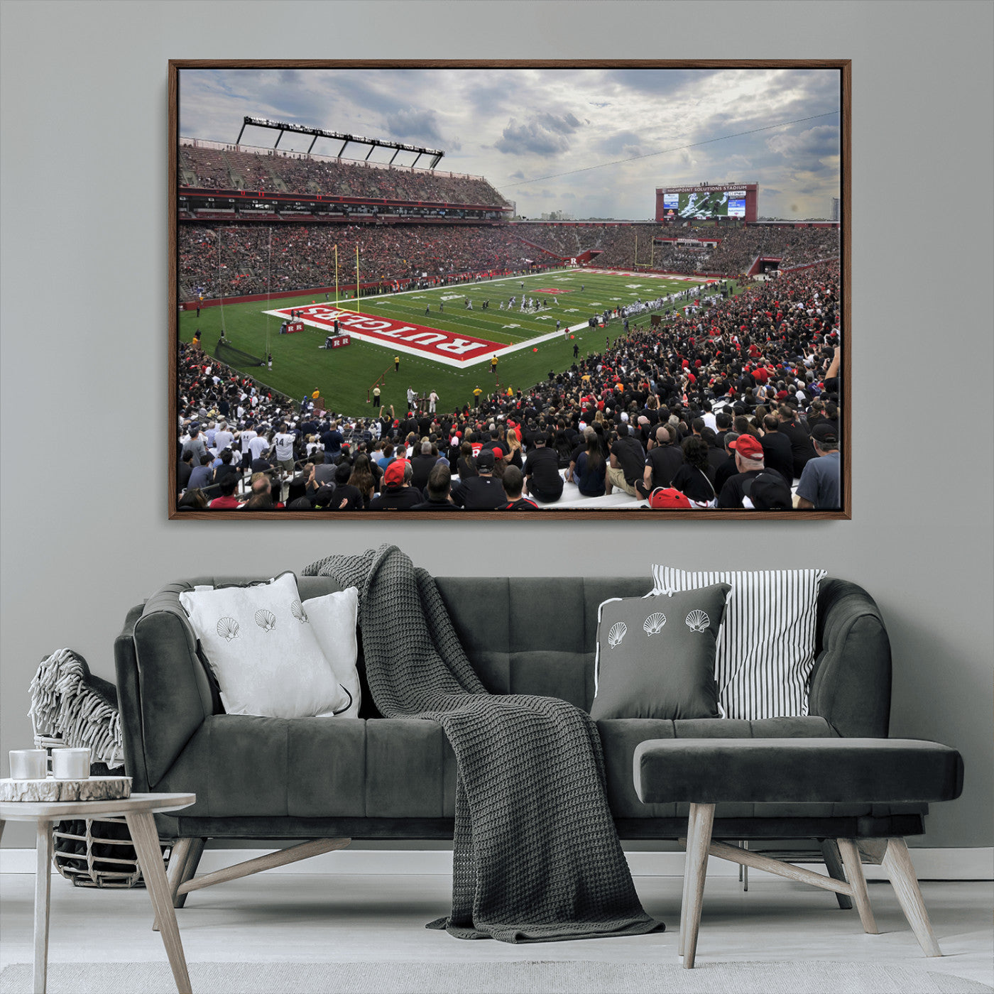 MGV-FC-36X24 - Rutgers Scarlet Knights Football Team Print - SHI Stadium, Piscataway Wall Art Canvas Print