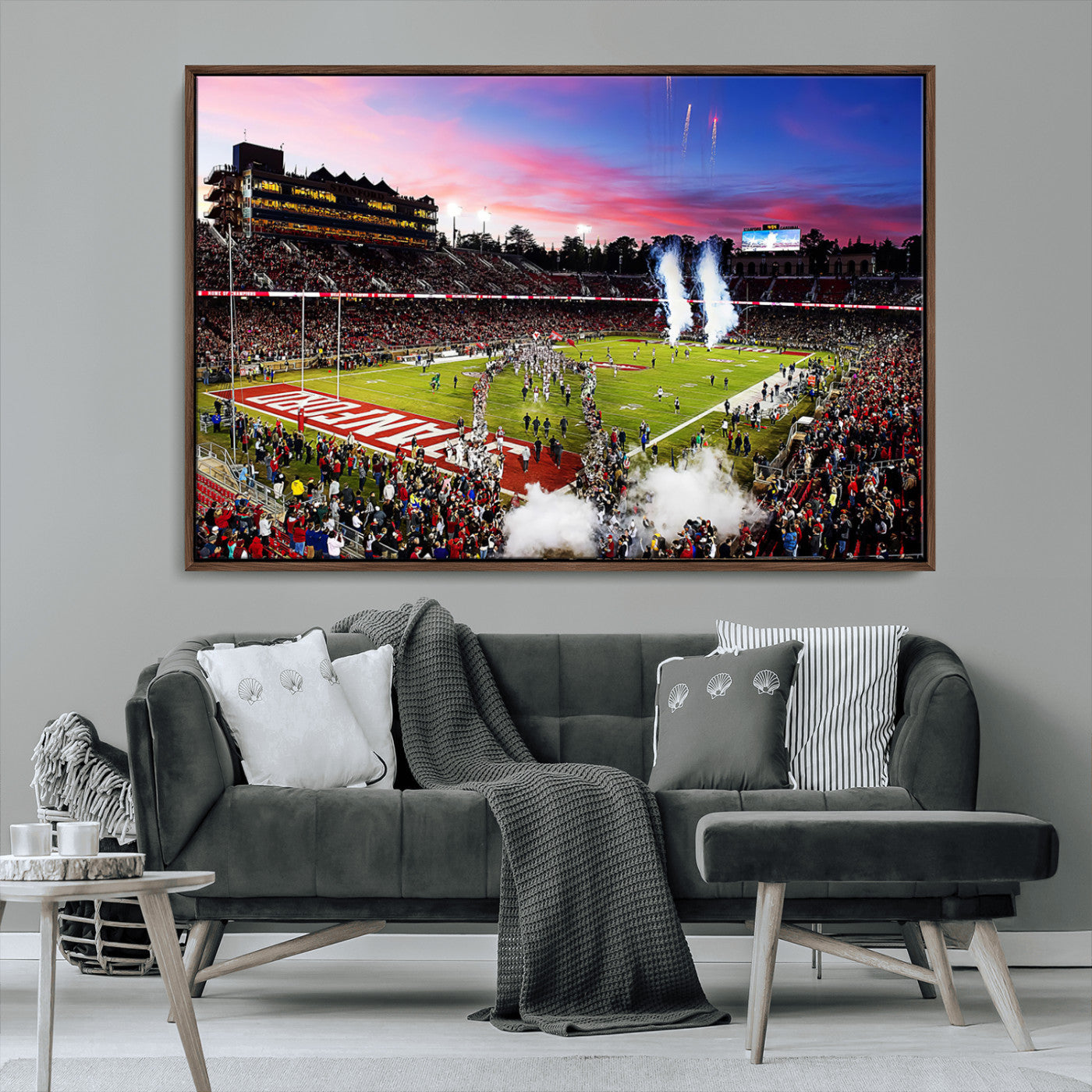 MGV-FC-36X24 - Stanford University Cardinal Football Team Print - Stanford Stadium Wall Art Canvas Print