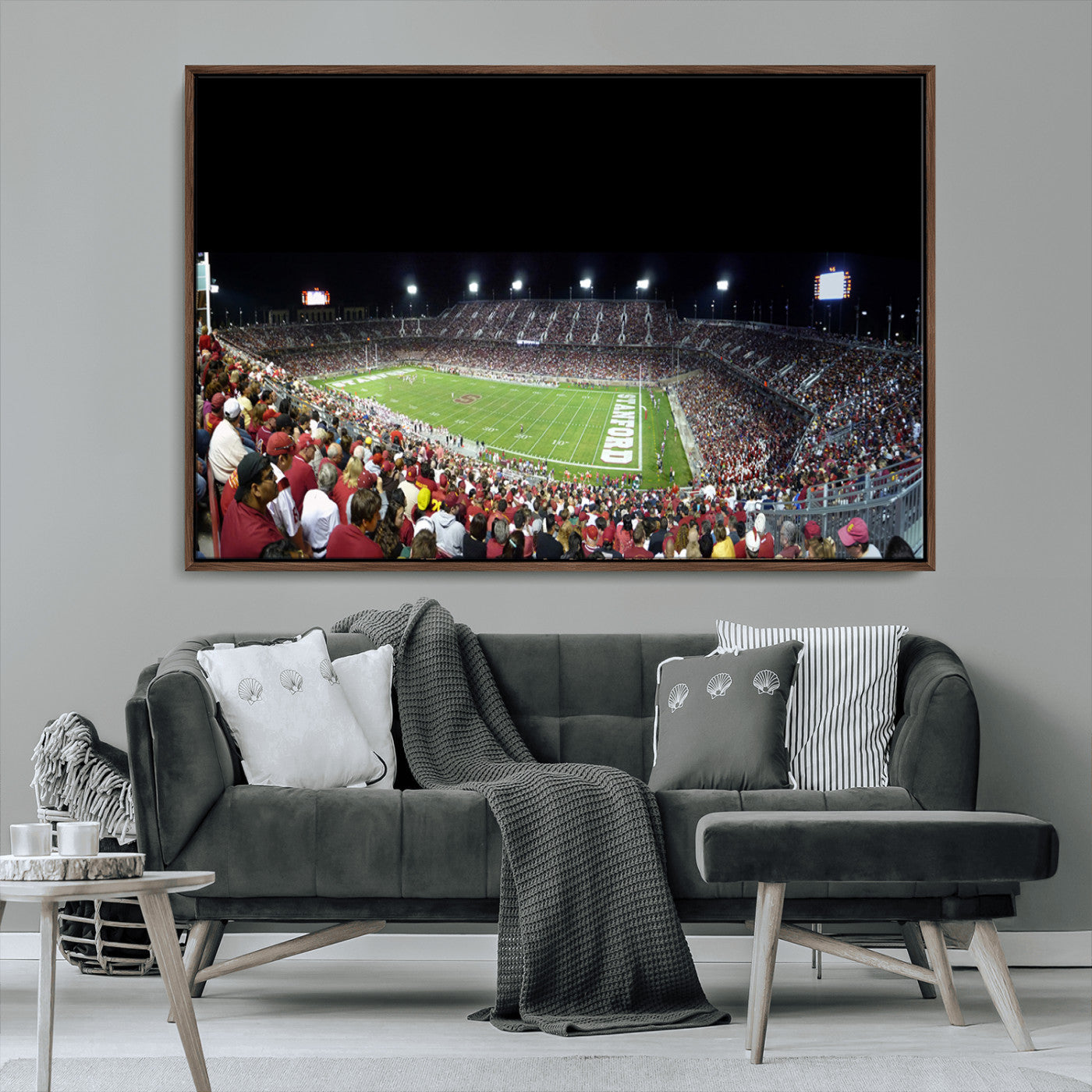 MGV-FC-36X24 - Stanford University Cardinal Football Team Print - Stanford Stadium Wall Art Canvas Print