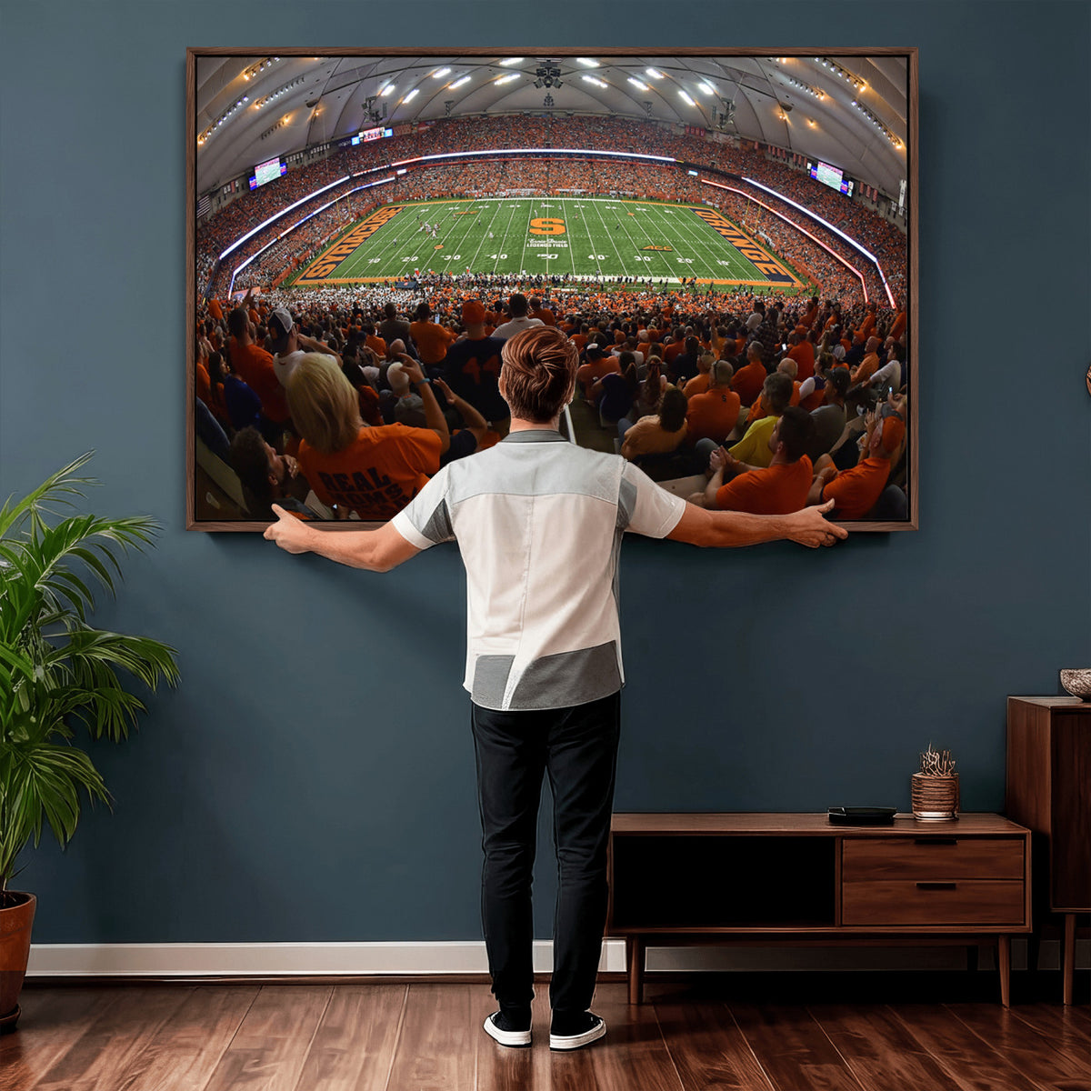43291-MGV-CV-36X24 - Syracuse University Orange Football Canvas Print, Football Team Print - Syracuse JMA Wireless Dome