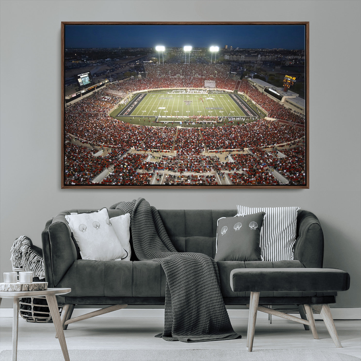 MGV-FC-36X24 - Texas Tech Red Raiders Football Team Print - Lubbock Jones AT&T Stadium Wall Art Canvas Print