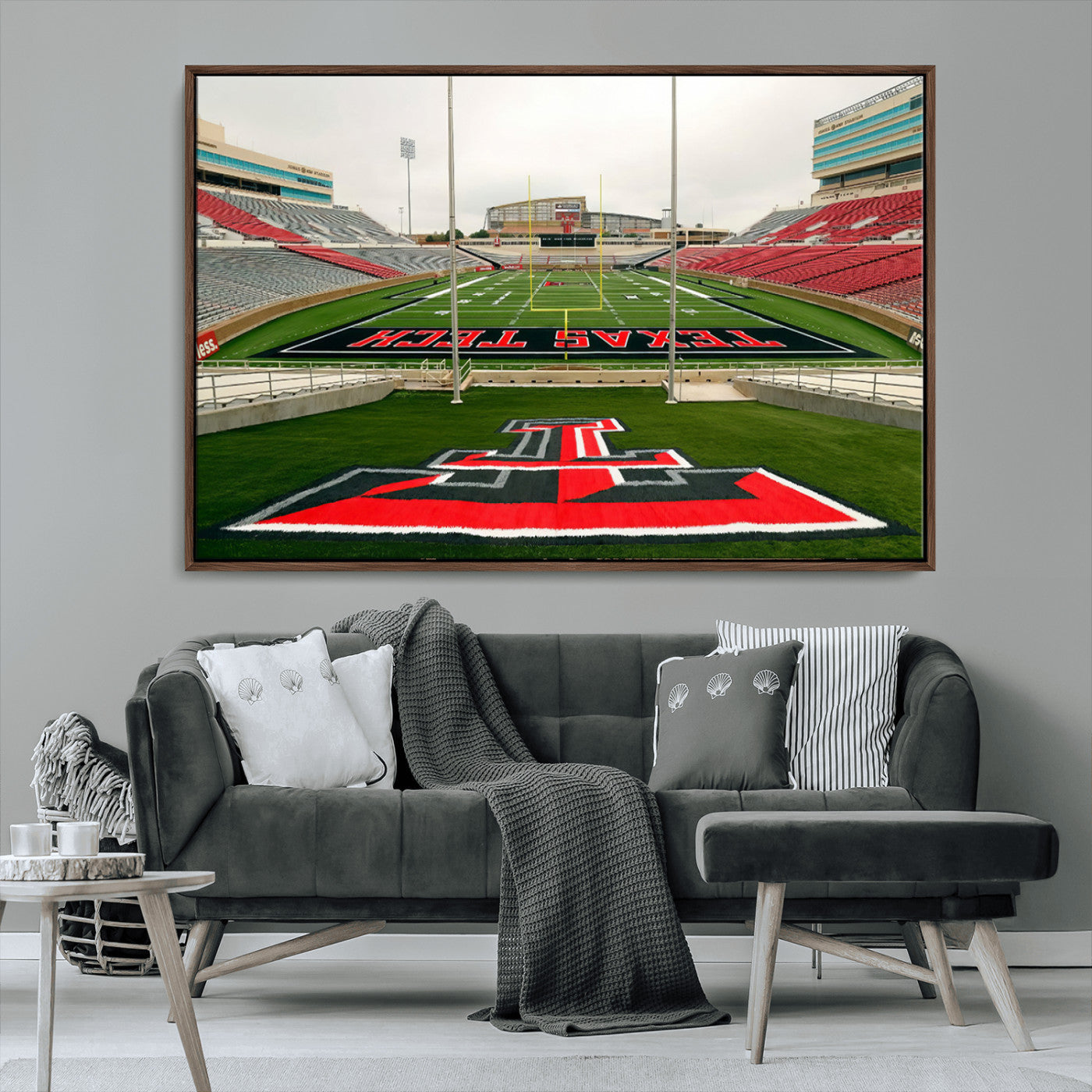 MGV-FC-36X24 - Texas Tech Red Raiders Football Team Print - Lubbock Jones AT&T Stadium Wall Art Canvas Print