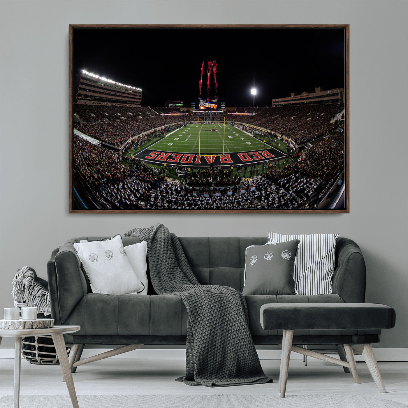 MGV-FC-36X24 - Framed Texas Tech Red Raiders Stadium Canvas, Texas Tech Red Raiders Football Team Print - Lubbock