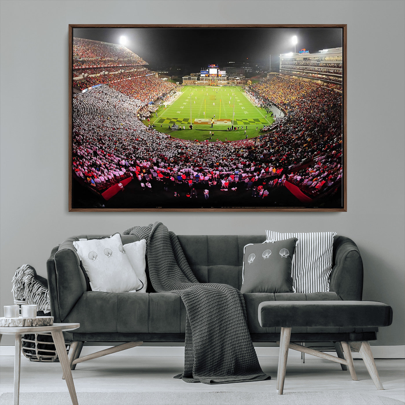 MGV-FC-36X24 - University of Maryland Terrapins Football Team Print - College Park SECU Stadium Wall Art Canvas