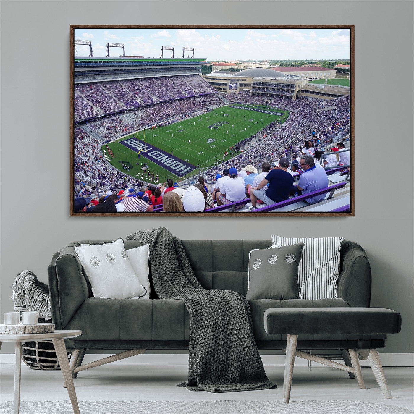 MGV-FC-36X24 - The Texas Christian University TCU Horned Frogs Football Team Print - Fort Worth Amon G. Carter