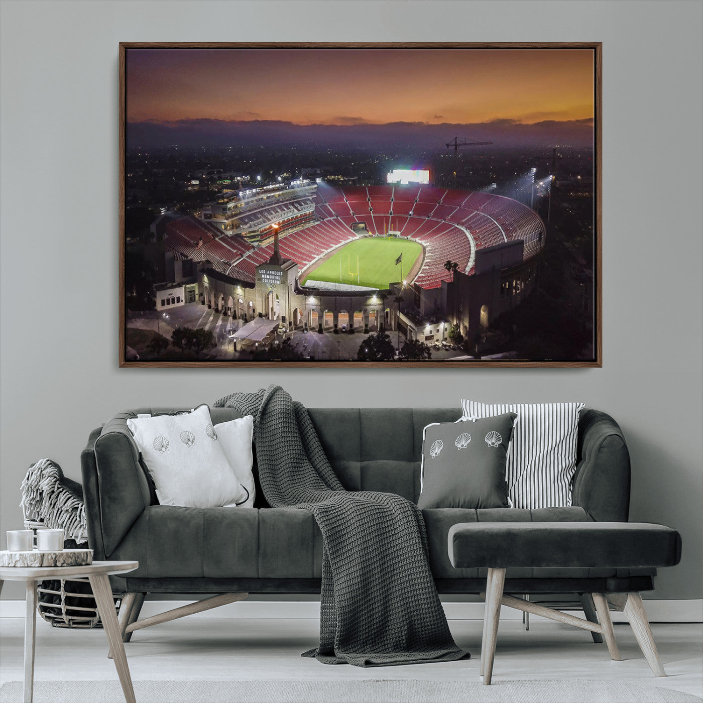 MGV-FC-36X24 - The University of Southern California USC Trojans Football Team Print - Los Angeles Memorial