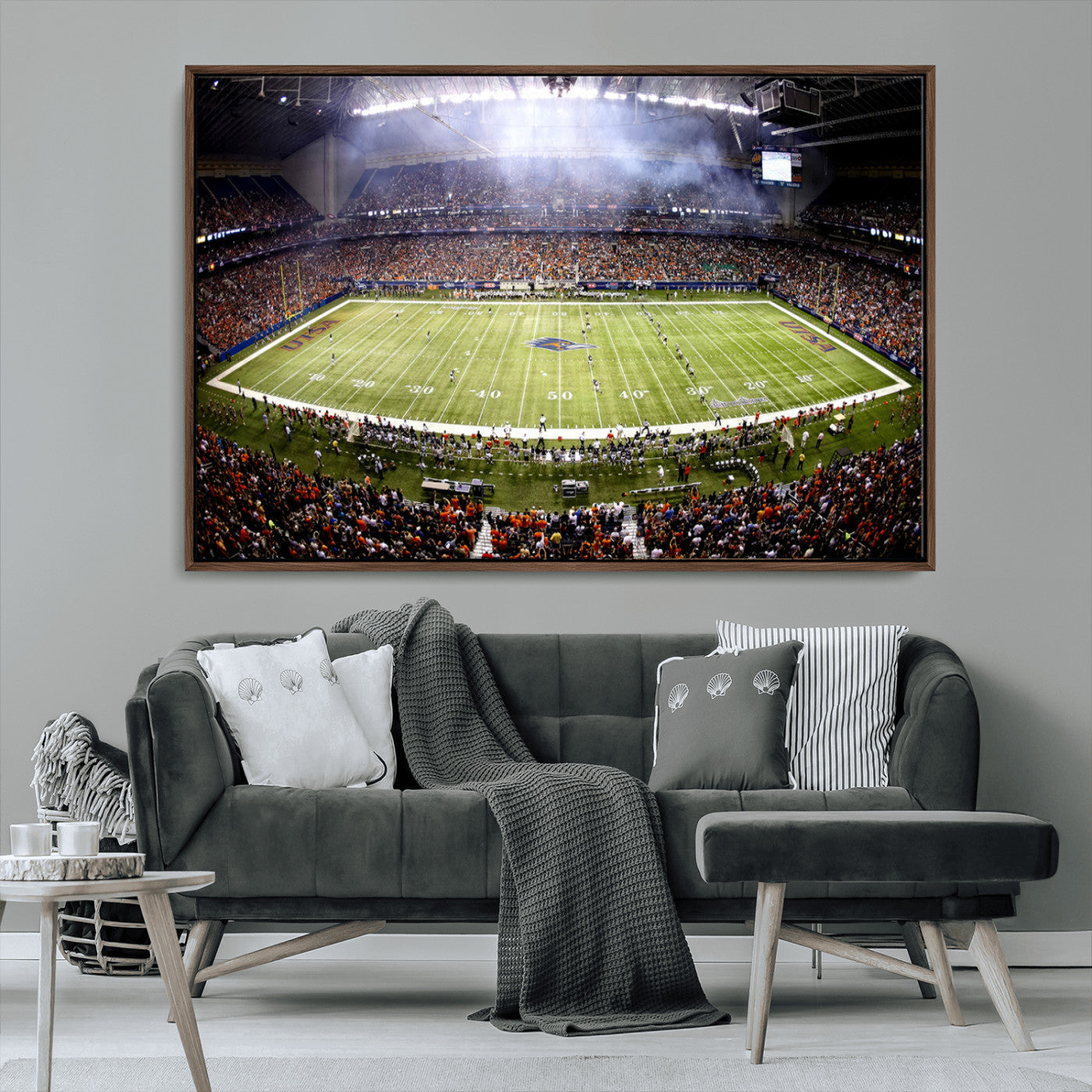 MGV-FC-36X24 - The University of Texas at San Antonio Roadrunners Football Team Print - San Antonio Alamodome Wall