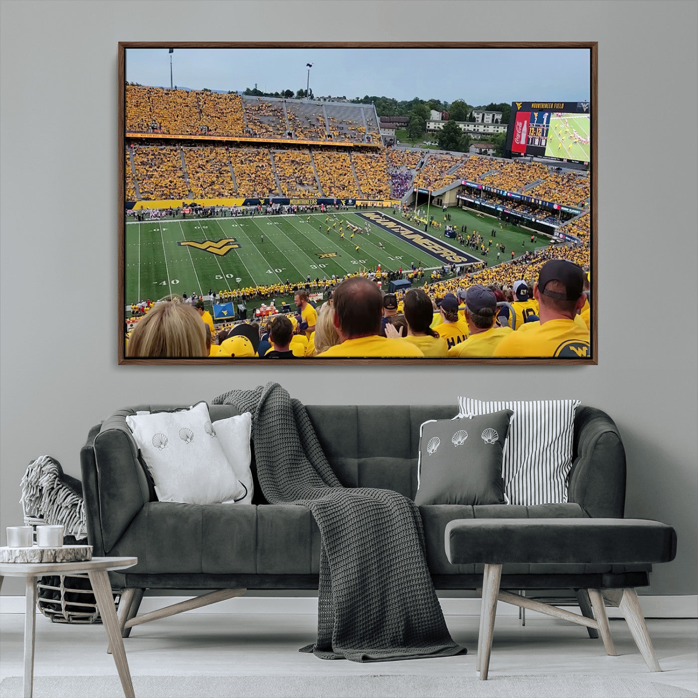 MGV-FC-36X24 - Puskar Stadium Canvas Print Wall Art - Morgantown Print - West Virginia University Mountaineers