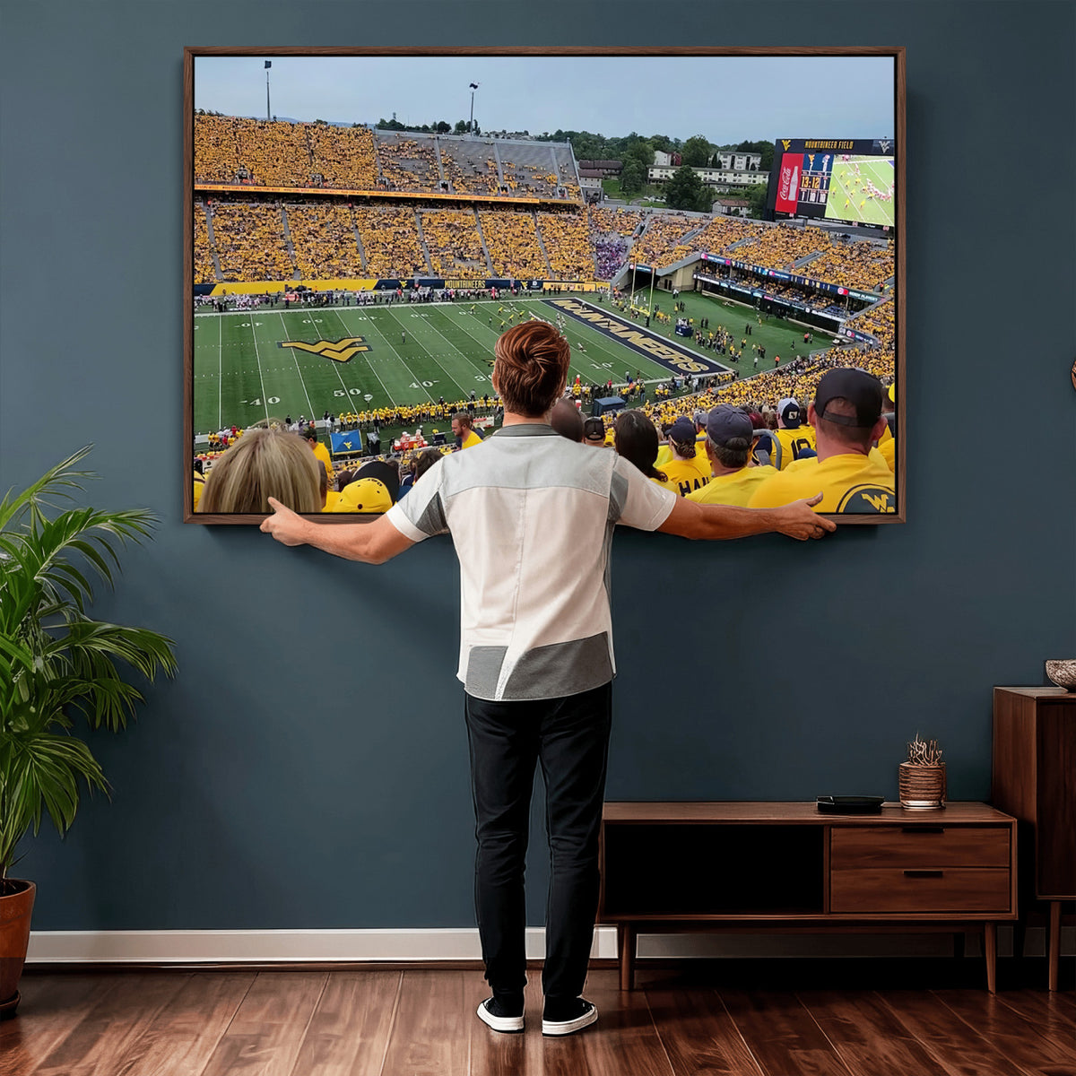 18056-MGV-CV-36X24 - Puskar Stadium Canvas Print Wall Art, Morgantown Print