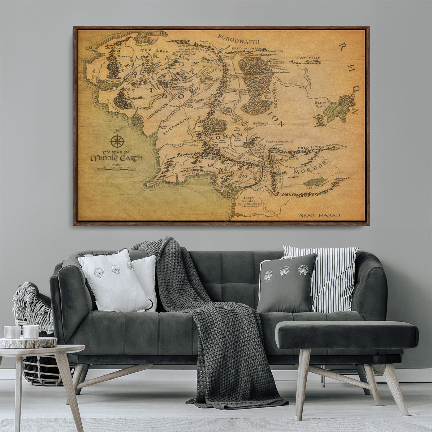 MGV-FC-36X24 - Push Pin World Map Canvas Print – Framed Wall Art for Couples to Track Their Travels – Anniversary