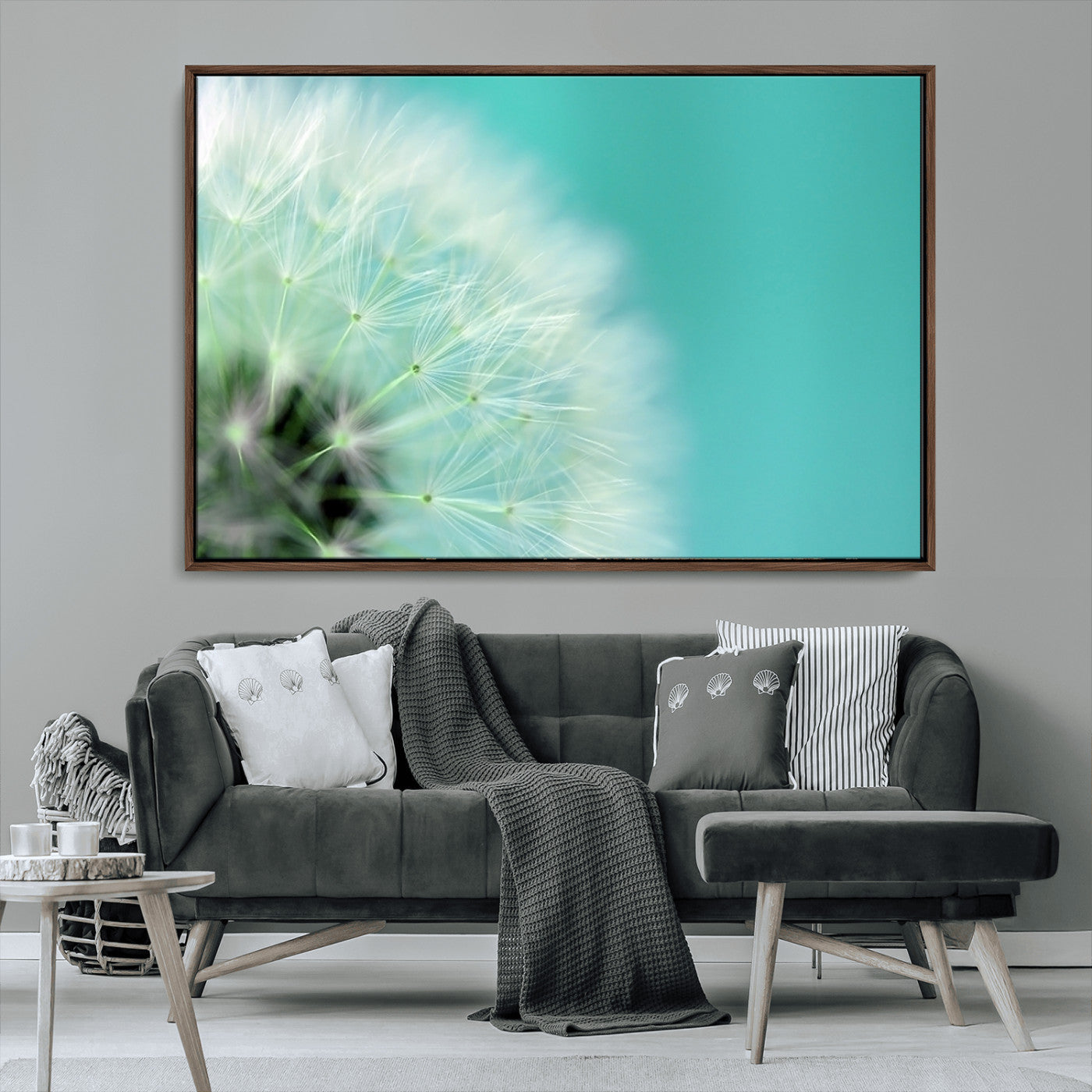 MGV-FC-36X24 - DANDELION Flower Wall Art Canvas Print, Canvas Dandelion Floral Wall Art