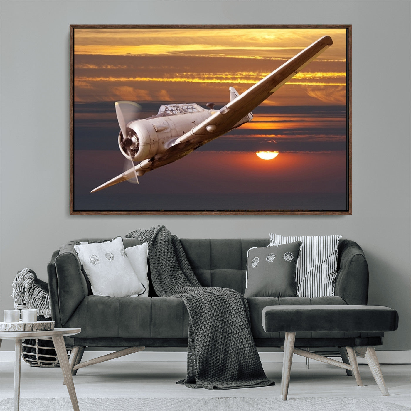 MGV-FC-36X24 - Old War Plane Wall Art Canvas Print