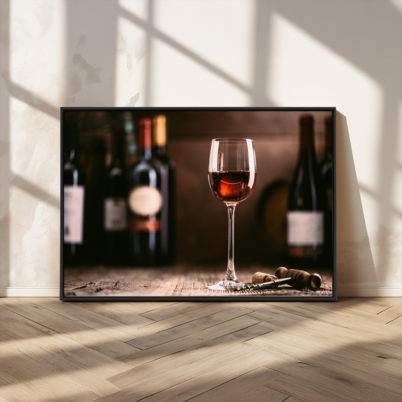 MGV-FC-36X24 - Red Wine and Bottle Canvas Print