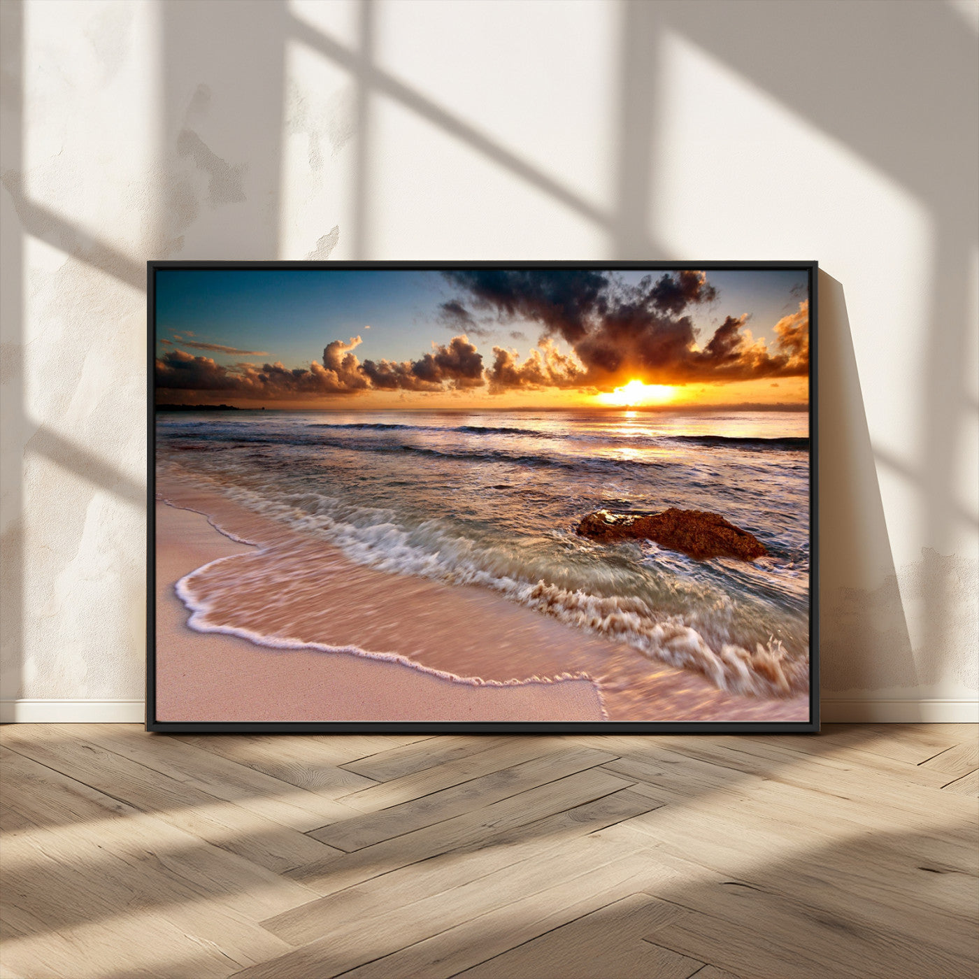 MGV-FC-36X24 - Sunset on Ocean Wall Art Canvas Print