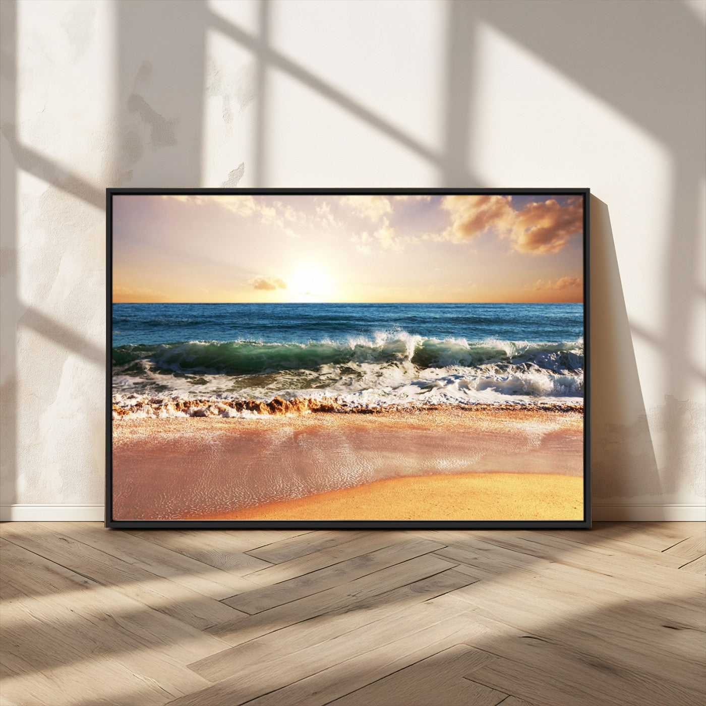 MGV-FC-36X24 - Serene Beach Path Canvas Art, Giclee Canvas Print with Gallery Wrap, Coastal Sand Dunes Wall Art Featuring Canon Print Quality
