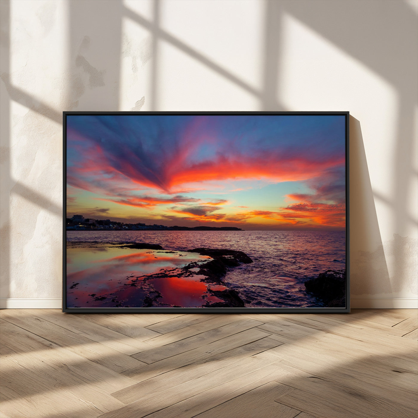 MGV-FC-36X24 - Glorious Sunset on The Beach Wall Art Canvas Print