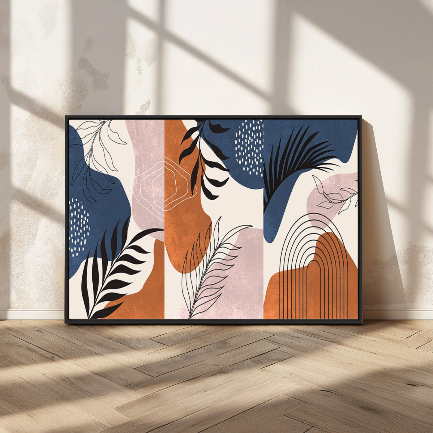 MGV-FC-36X24 - Boho Wall Art Canvas Print Set Mid-Century Prints Bohemian Wall Artwork Prints Boho Neutral,