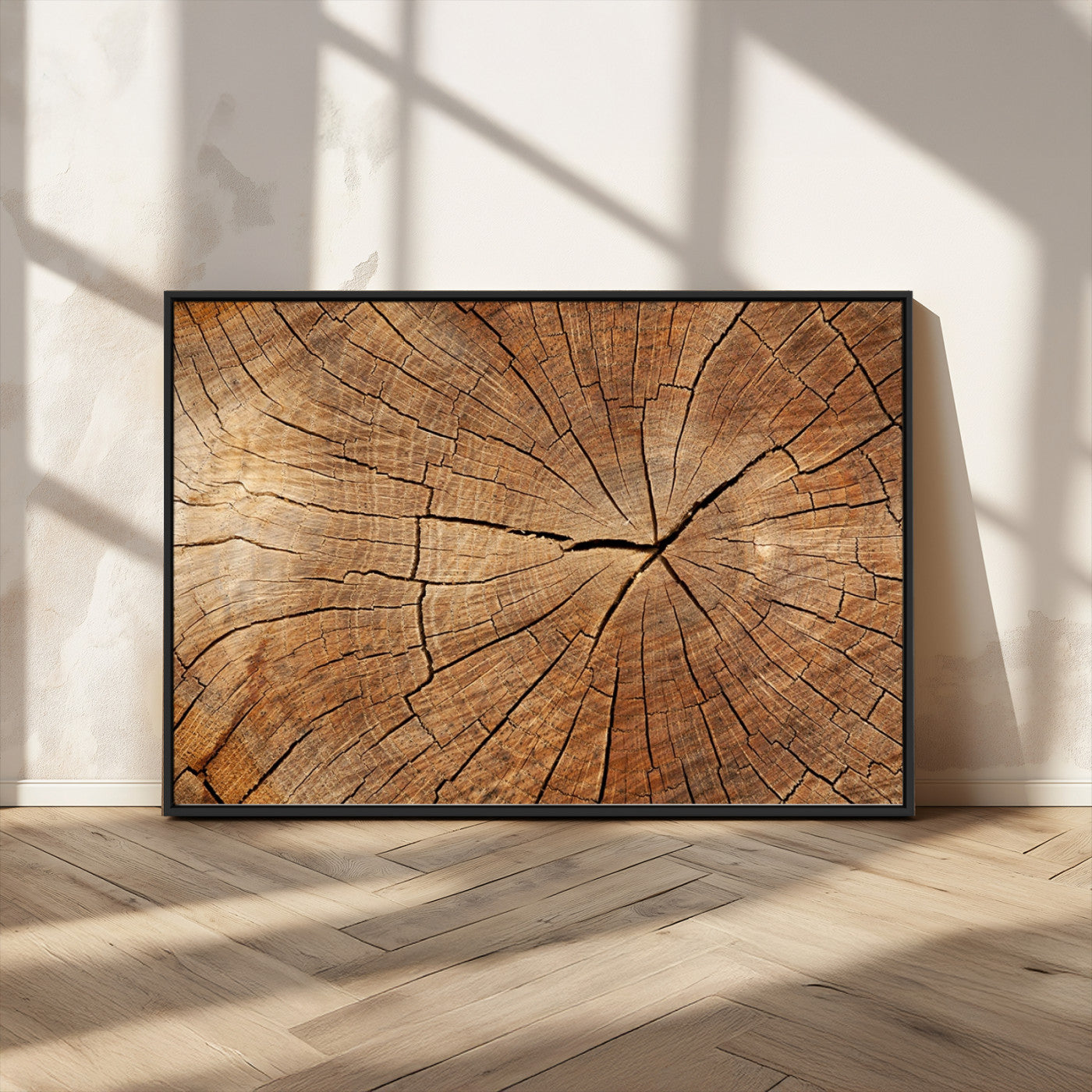 MGV-FC-36X24 - Tree Ring Canvas Art, Rustic Wood Grain Wall Art, Tree Slice Decor for Modern Homes, Giclee Multi-Panel Print, Tree Ring Wall Art Set