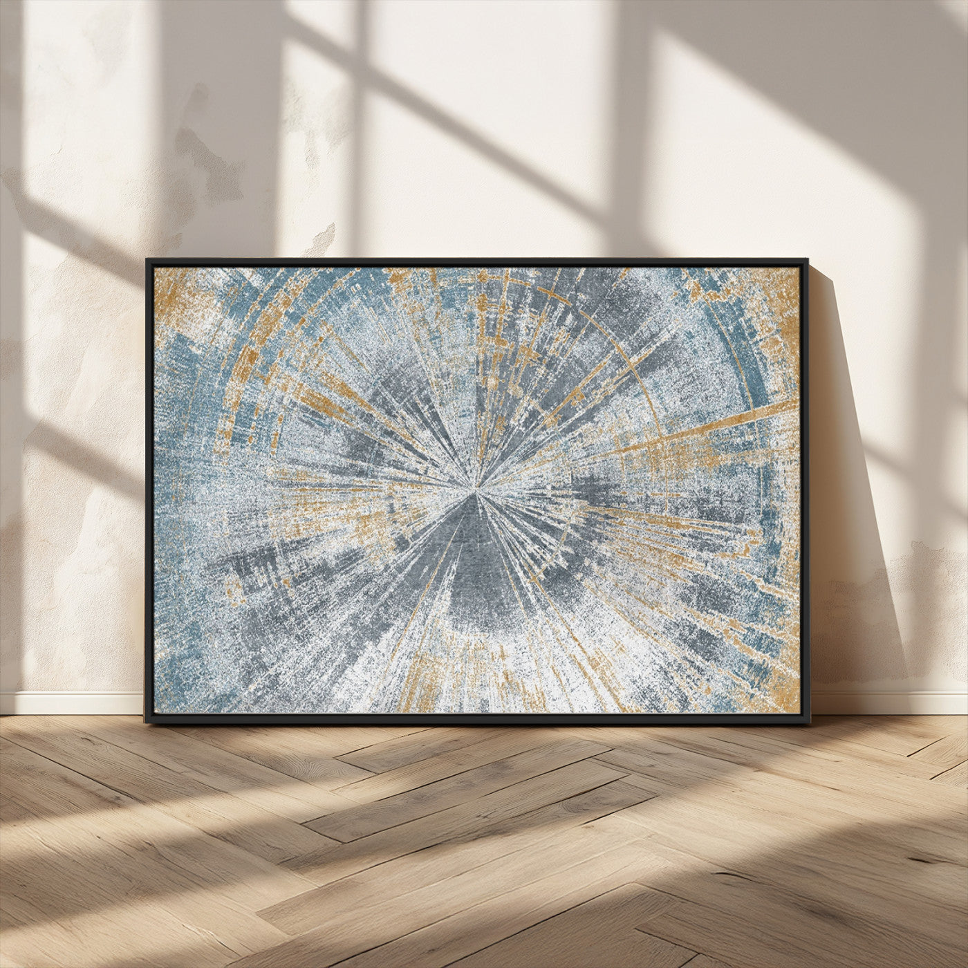 MGV-FC-36X24 - Radiant Abstract Wood Rings Canvas Art – Modern Triptych Wall Decor for Living Room or Farmhouse Decor