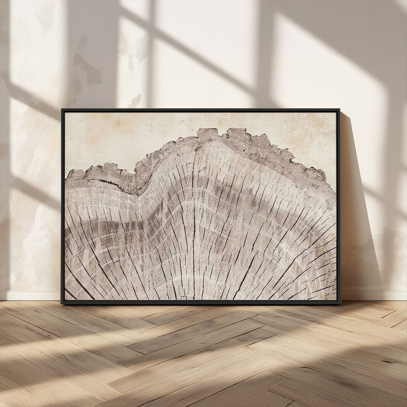 MGV-FC-36X24 - Tree Ring Wall Art Triptych, Rustic Wood Ring Canvas Print, Minimalist Wall Decor for Modern Homes and Farmhouse Decor