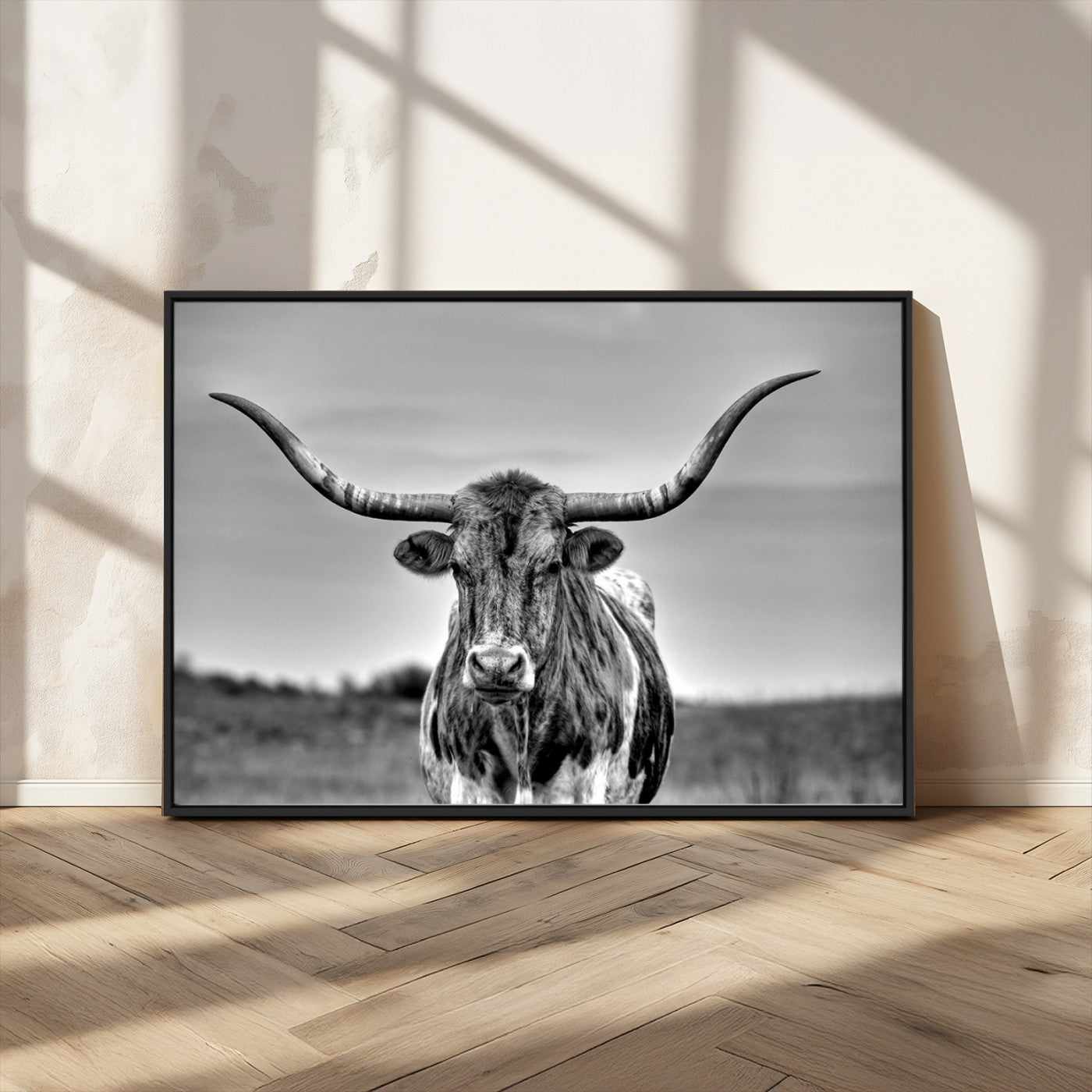 MGV-FC-36X24 - Texas Longhorn Cpw Wall Art, Texas Longhorn Canvas, Cattle Canvas Print