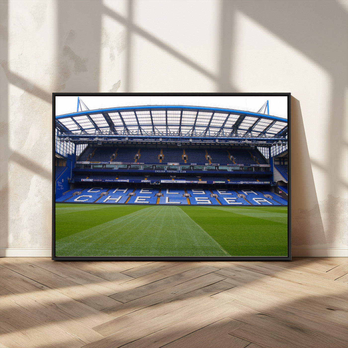 MGV-FC-36X24 - Chelsea FC Soccer Team Print - Stamford Bridge Stadium Wall Art Canvas Print