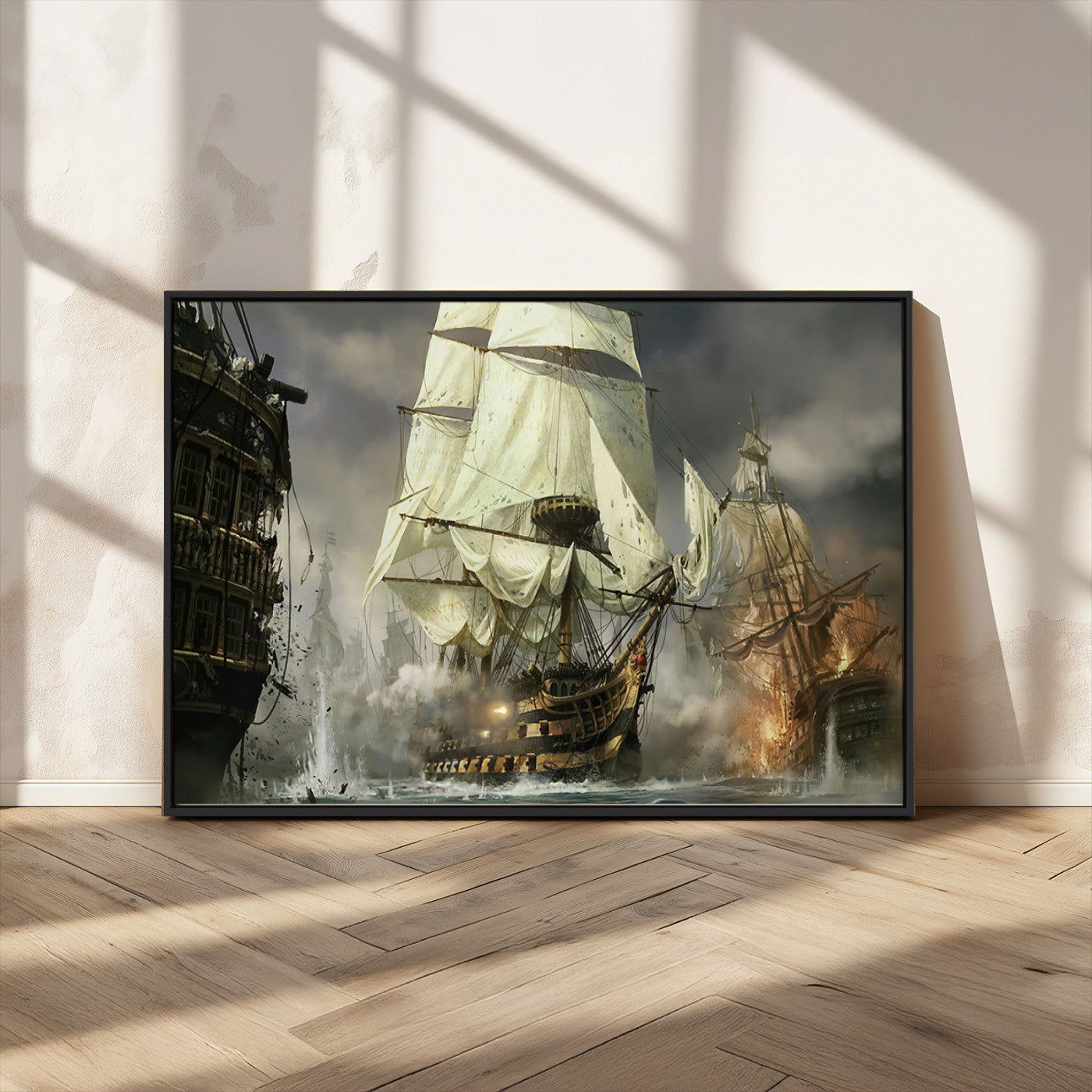 MGV-FC-36X24 - Pirate Ship War Wall Art Canvas Print