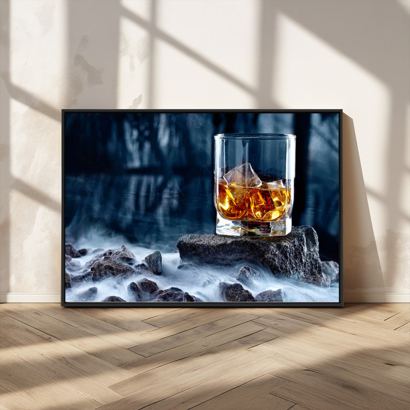 MGV-FC-36X24 - Whiskey Ice Wall Art Canvas Print