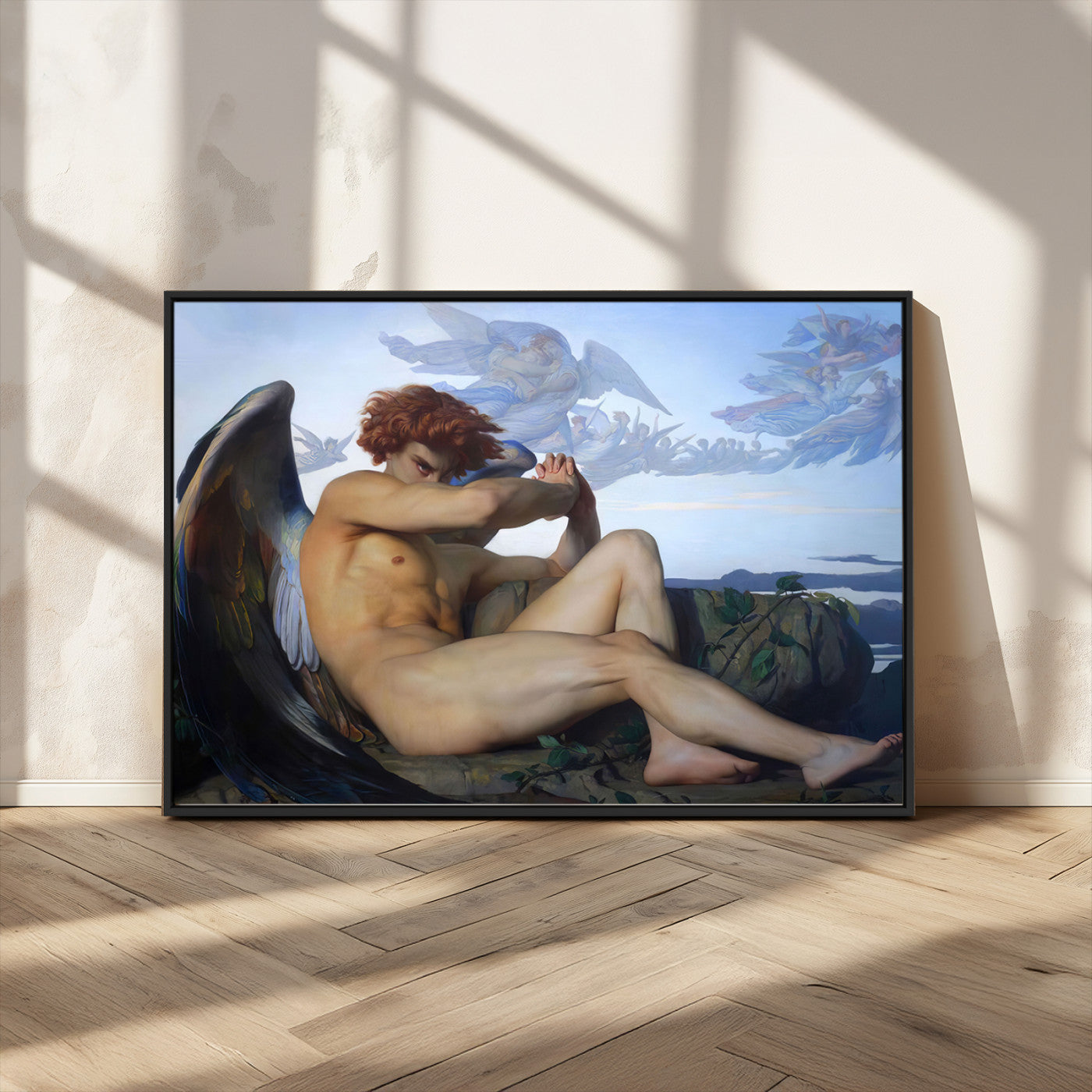 -Fallen Angel Wall Art Canvas Print – Classic Art, Framed, Ready to Hang - Alexandre Cabanel