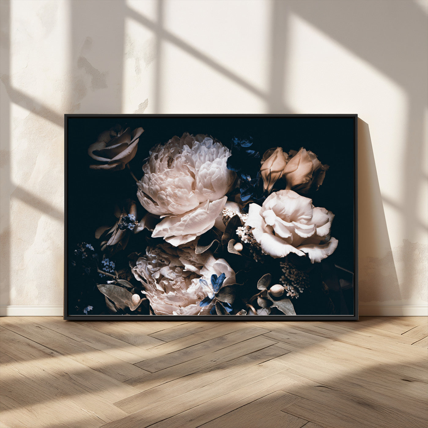 MGV-FC-36X24 - Pink Peonies Flowers Large Canvas Art Print