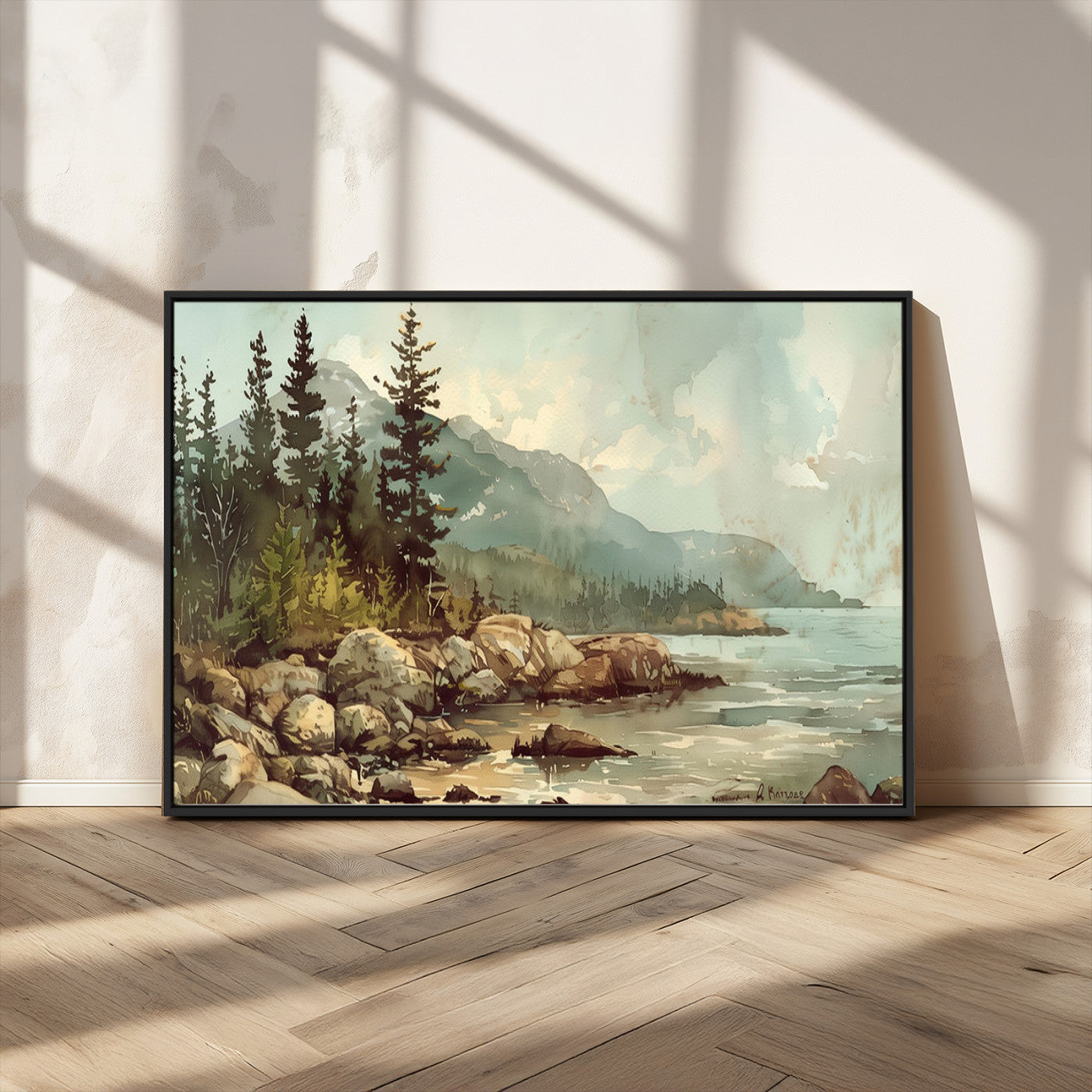 MGV-FC-36X24 - Abstract Acadia National Park Wall Art Canvas Print - Stunning 3-Panel Wall Art Canvas Print, Framed, Ready to Hang